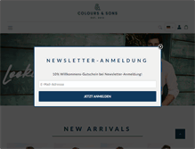 Tablet Screenshot of coloursandsons.com